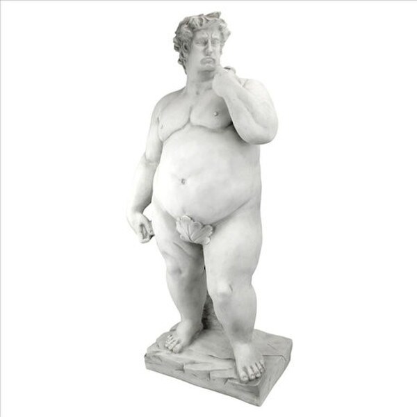 Super-Sized David Garden Sculpture Fat statue of Michelangelo's funny